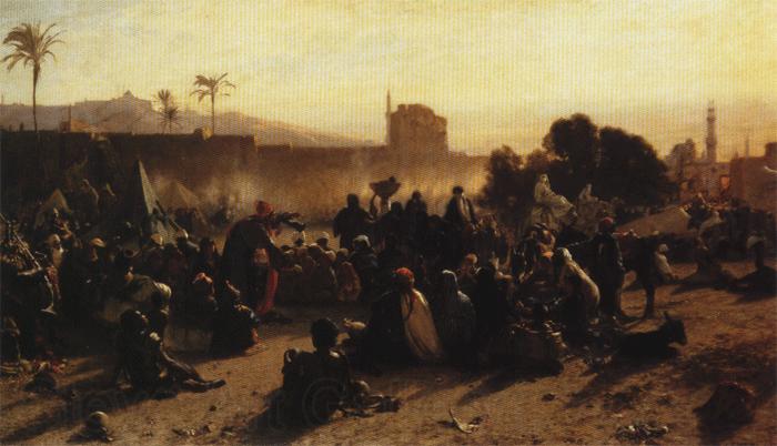Wilhelm Gentz An Arab Encampment. 1870. Oil on canvas Spain oil painting art